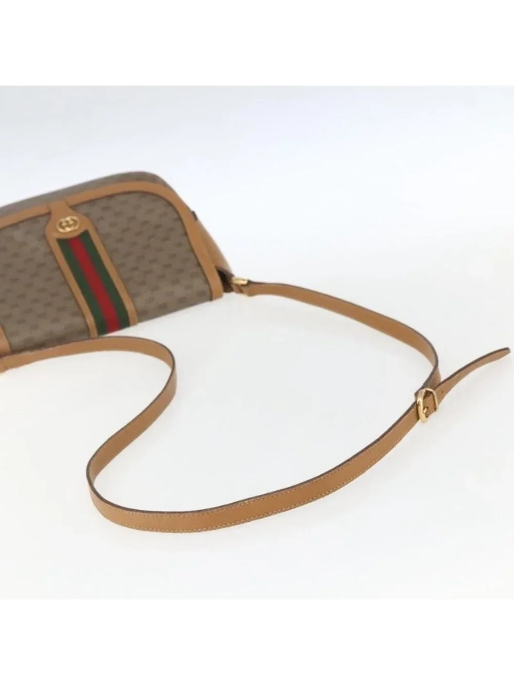 Authentic GUCCI Micro GG Supreme Web Sherry Line Bag PVC Beige 001 115 0914 - Picture 14 of 16